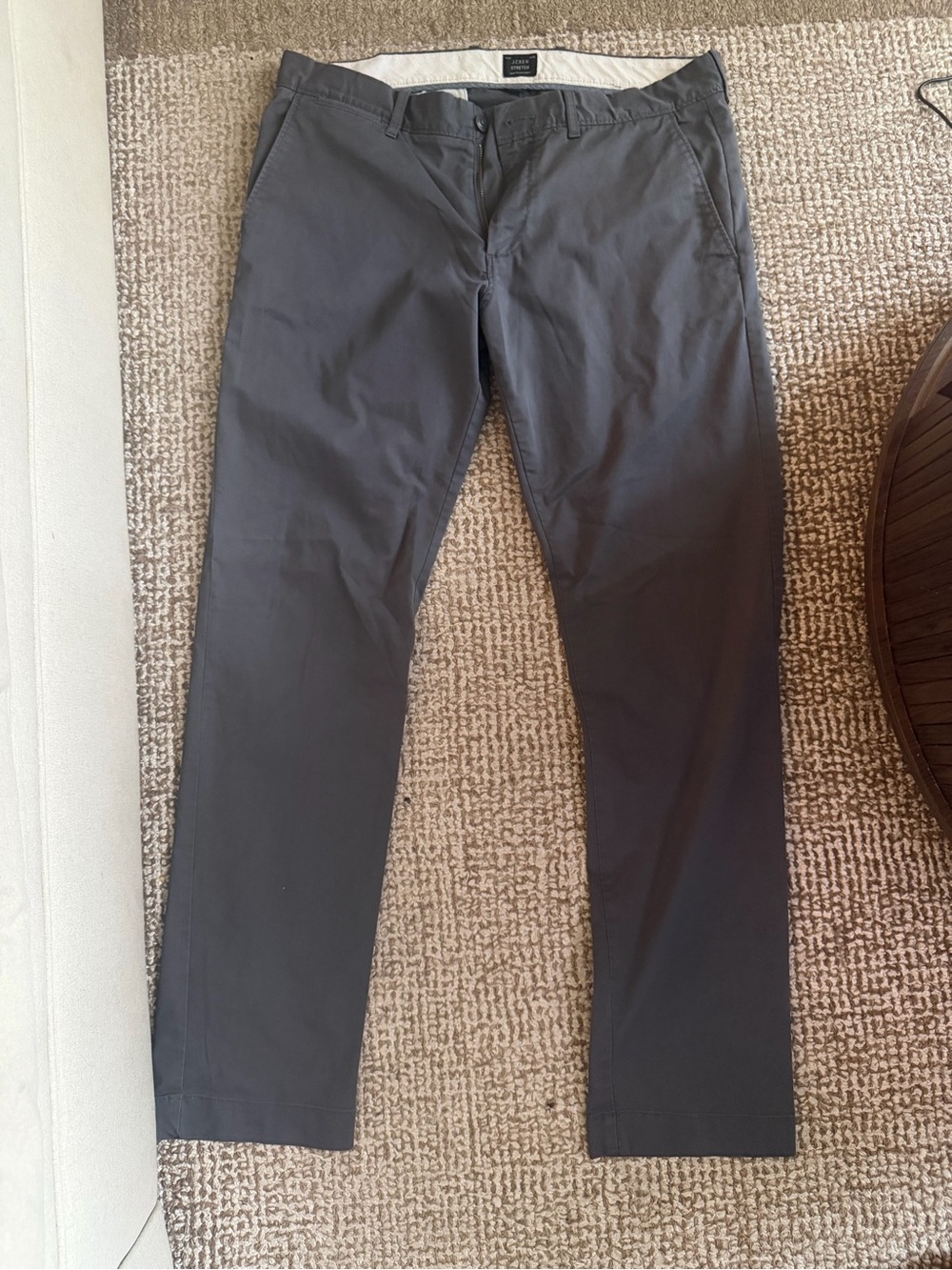 J. Crew Dark Gray Slim Straight Chino Pants